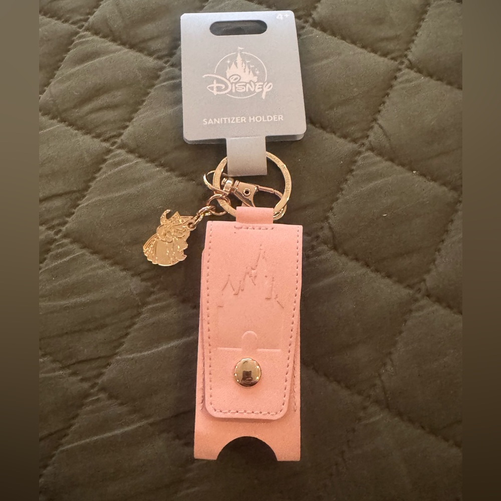 Disney Pink Castle Keychain Sanitizer Holder